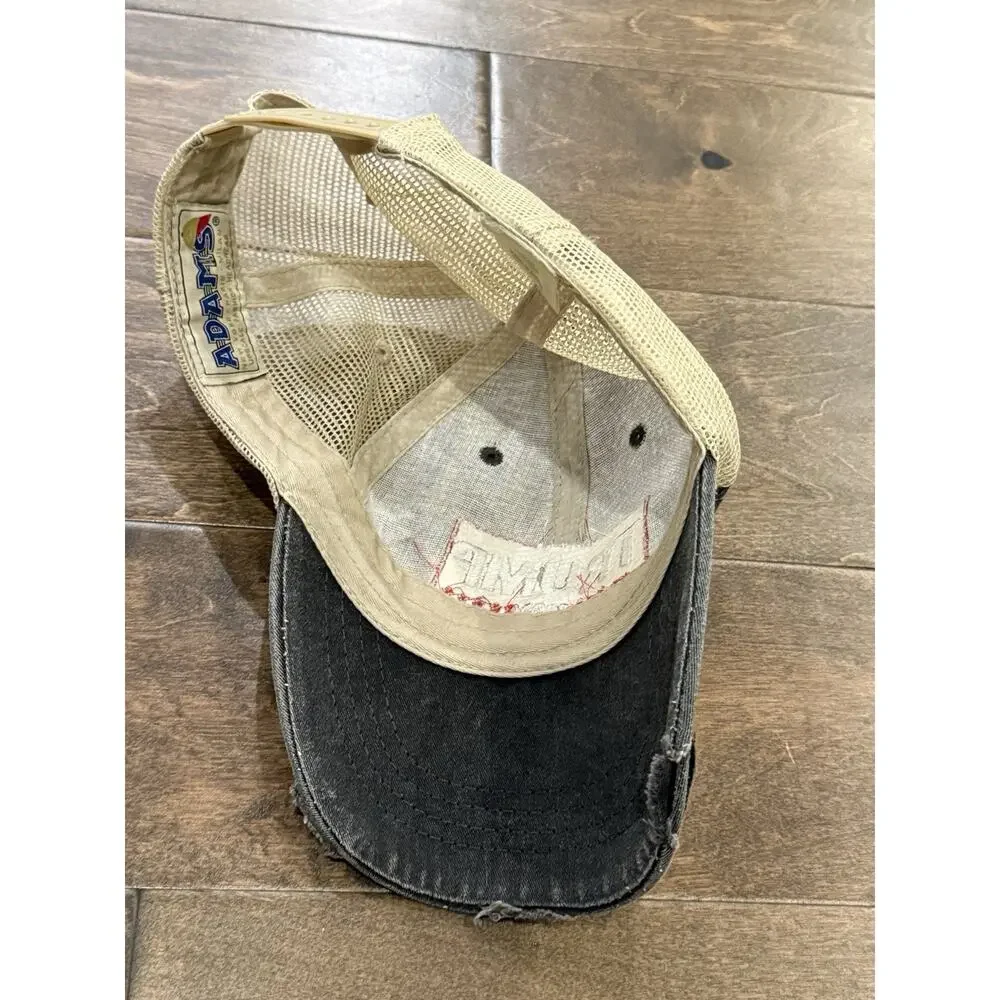 Trump 2020 Mens Gray Distressed Adjustable SnapBack Trucker Mesh Hat Cap Adams